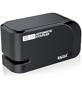 Eagle Automatic Stapler, Heavy Duty, Electric, 20 Sheet Capacity, Battery or AC Powered, Black