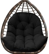 DANGHOOGY Egg Chair Cushion, Waterproof Outdoor Egg Replacement Cushions, Patio Chair Cushions fo...