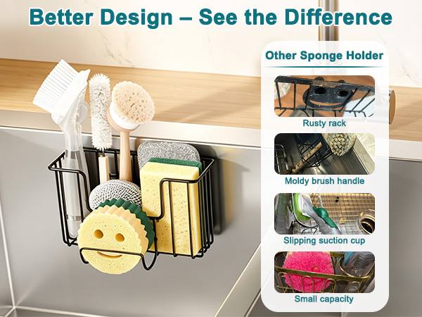 kitchen sink sponge caddy bottle brush holder sink soap holder kitchen soap and sponge holder