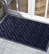 Yimobra Durable Front Door Mats, Heavy Duty Water Absorbent Mud Resistant Easy Clean Entry Outdoo...