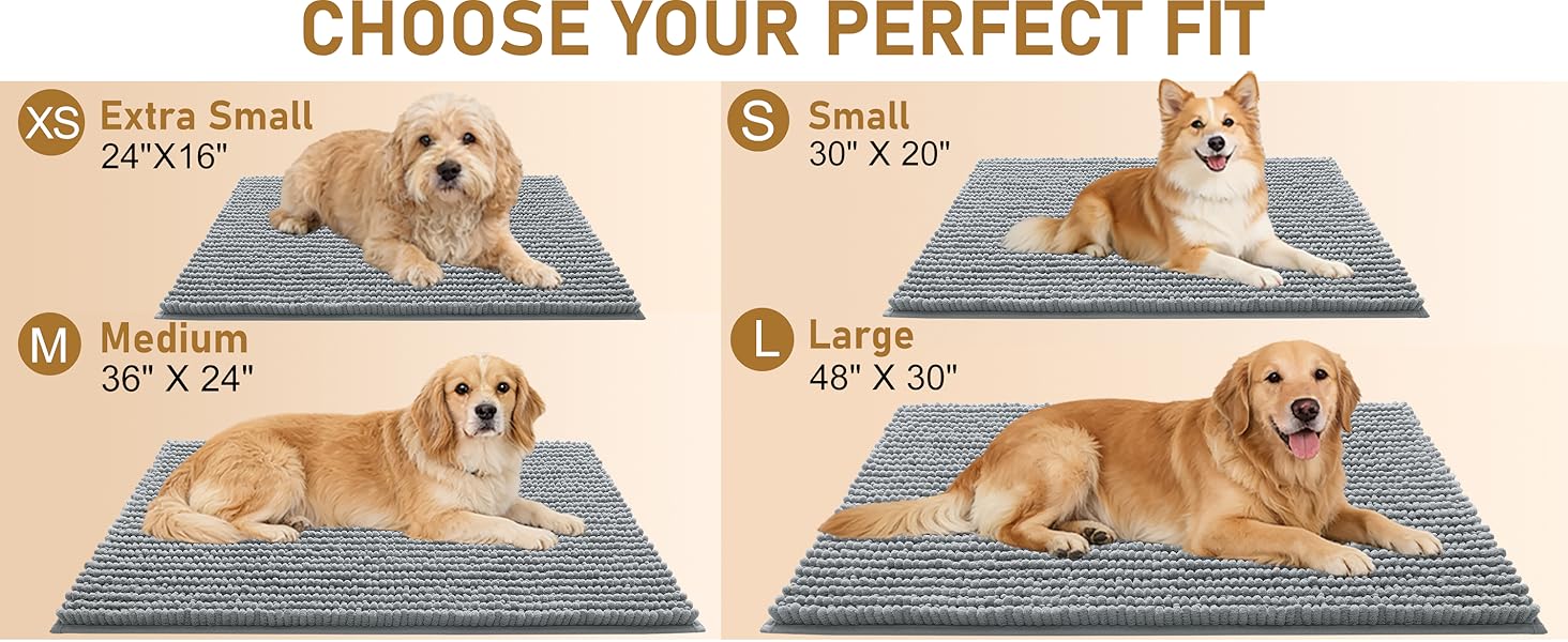 OLANLY Dog Door Mat for Muddy Paws