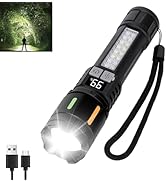 Flashlights High Lumens Rechargeable, 900,000L Handheld Tactical Led Flashlight High Powered with...