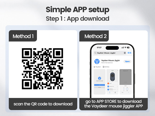 Mouse Mover Jiggler with APP Remote Control and Timer Function