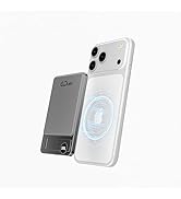 Gidues W1 Portable Charger with Phone Stand, 5000mAh Wireless Magnetic Charger, USB-C 20W PD Fast...