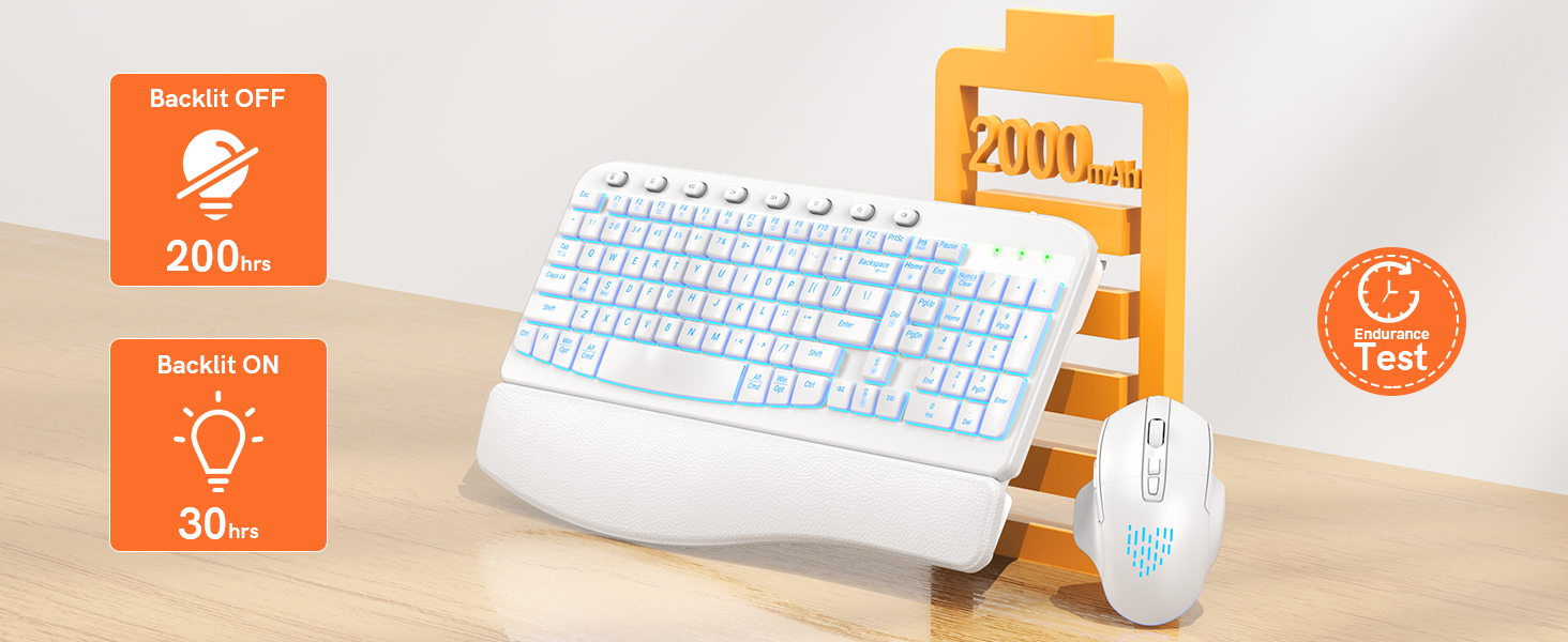recharegable keyboard and mouse wireless long battery life