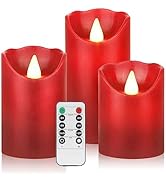 Biyanuo Flameless Battery Operated LED Candles with10key Button Remote Control 24-Hour Timer Set ...