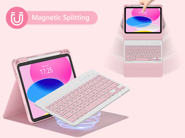 ipad a16 case with keyboard,ipad 10th generation case with keyboard,a16 ipad case with keyboard