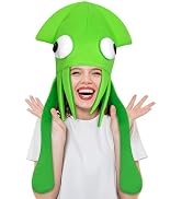 COZYMATE Funny Hats for Adults Squid Octopus Hat for Halloween Christmas Food Costume Party Supplies
