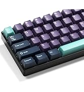 GMKWTL XVX Double Shot PBT Keycaps Set 216 Keys, Cherry Profile Custom Keyboard Keycaps, Jade Tra...