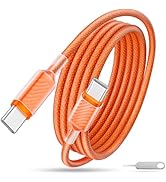 USB C Cable Fast Charging 3.3FT 60W, 45W 40W 30W 25W 3A USB-C to Type C Cable Nylon Braided PD Ch...