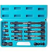 LIBRATON Socket Extension and Ratchet Set 18PCs - Impact Socket Adapters, Swivel Sockets, Profess...