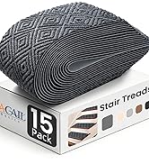 BAGAIL 15 Pack Non-Slip Stair Treads for Wooden Steps, 8"x30" Peel and Stick Carpet Stair Runners...