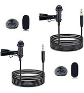 SEYUGOPTI 2Pcs Lavalier Microphone Compatible with DJI MIC 1/2 and for Rode Wireless GO II, 3.5mm...