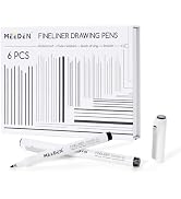 MEEDEN Micro Fineliner Drawing Pens: 6-Size Fine Liner Pen Set, 0.05-1mm Black Waterproof Archiva...