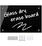 Black Glass Dry Erase Whiteboard, 8