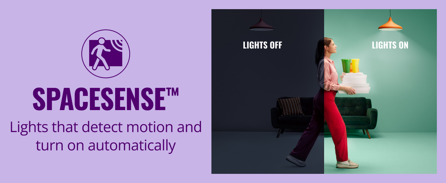 Lights that detect motion