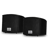 Acoustic Audio AA321B Mountable Indoor Speakers 400 Watts Black Bookshelf Pair