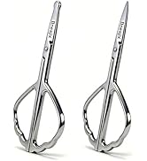 Bneajix Nose Hair Scissors, 2PCS Professional Care Stainless Steel Small Shears for Men and Women...