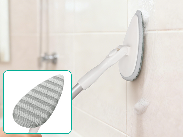 tub and tile scrubber with long handle