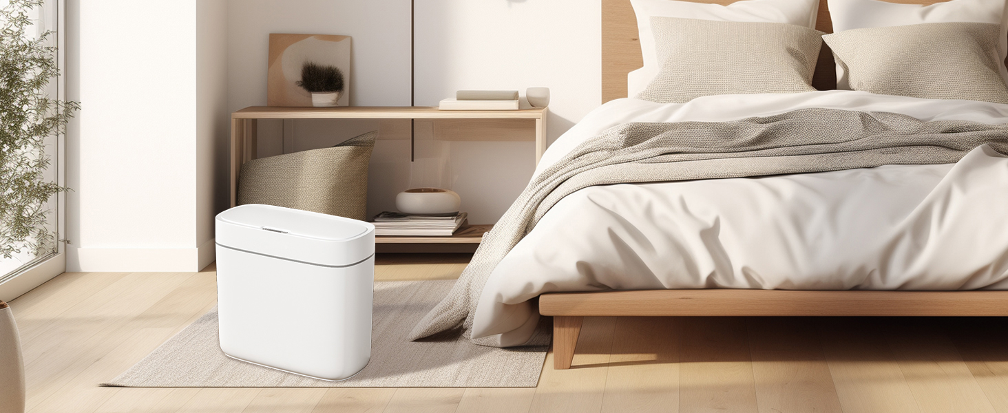 bathroom trash can with lid