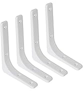 SAYAYO Metal Shelf Brackets, 8 x 6 Inch Heavy Duty L Angle Brackets Shelf Hardware Decorative Wal...
