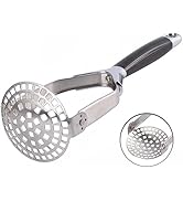 Obsoorth Mashed Potato Masher Stainless Steel Foldable Non Stick 12 Inch Long Handle Heavy Duty S...