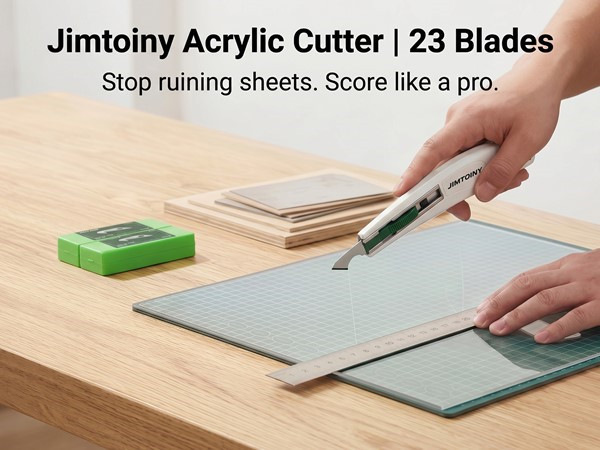Jimtoiny Acrylic Cutter with 23 Blades