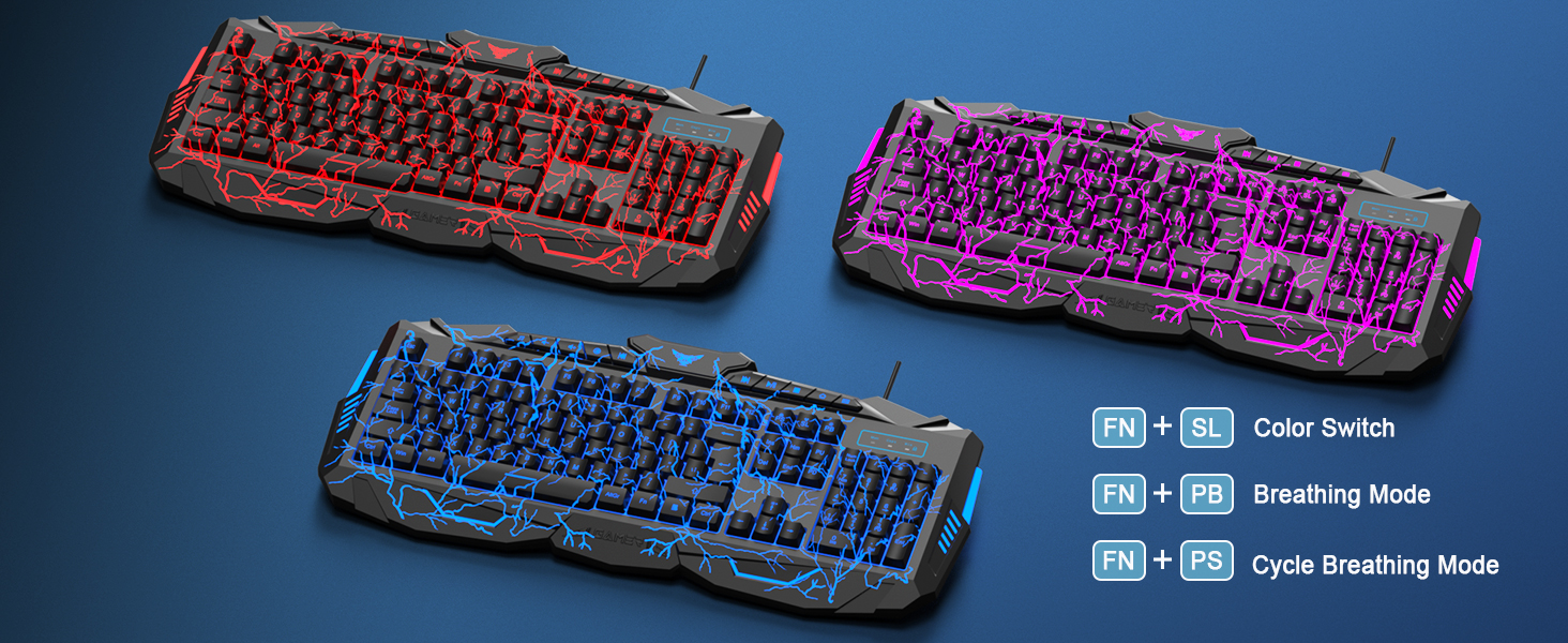 mouse and keyboard combo light up keyboard