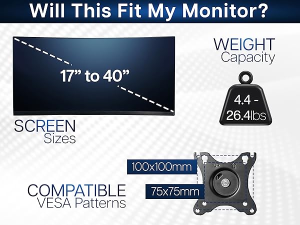 Pneumatic Arm Single Ultrawide Monitor Desk Mount