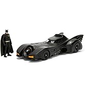 Jada Toys 1:24 1989 Batmobile Die-cast Car with 2.75" Batman Figure, Toys for Kids and Adults