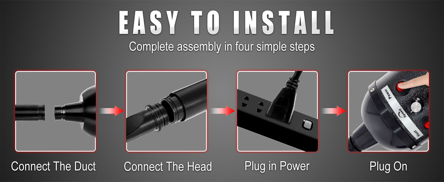 Dog Hair Dryer High Velocity Professional Dog Blow Dryer