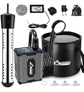 Upgraded Portable Shower for Camping with Heater, Rechargeable Camping Shower with Intelligent LE...