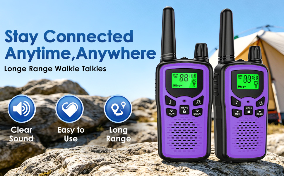 long range walkie talkies easy to use anytime and anywhere