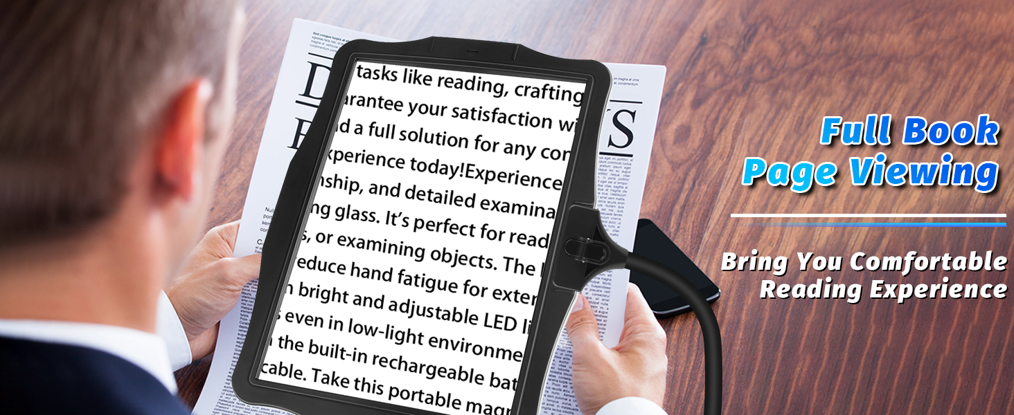 magnifier with light and stand