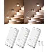 Haigvel Motion Sensor Night Lights,Smart Linkage Light,Sync LED Stair Lights Indoor,1800mAh Recha...
