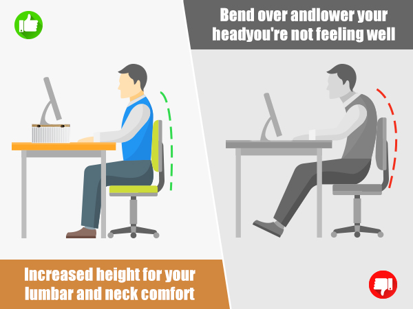 Wood Adjustable Monitor Riser for Desk