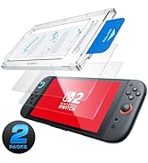 Mumba Screen Protector for Nintendo Switch 2 with Auto-Alignment Kit, 2 Pack 9H Tempered Glass Ul...