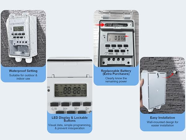 Goldlife Waterproof Programmable Timer Switch