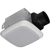 Homewerks Worldwide 7130-04-BT Bathroom Fan Bluetooth Speaker, Ceiling Mount Exhaust Ventilation ...