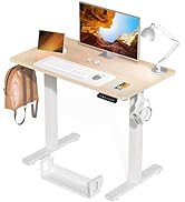 Kingant Standing Desk Height Adjustable Small Electric Stand Up Desks [35 x 20 Inch] - Ergonomic ...