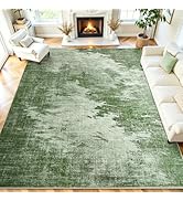 4x6 Area Rugs for Living Room, Washable Abstract Soft Bedroom Rug Non-Slip Low Pile Stain Resista...