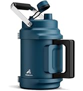 Half Gallon Water Jug for Men: 2-in-1 Straw Spout Lid, Dual Handle, Leakproof, Keep Cold 48H, 64 ...