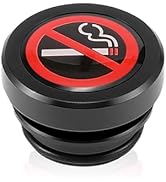 MOXRUQ Cigarette Lighter Socket Cover Cap, No Smoking Sign Aluminum Cigarette Lighter Plug Cover,...