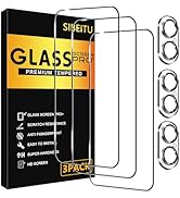 SIBEITU 3 Pack Screen Protector for iPhone 16 Plus with 3 Pack Camera Lens Tempered Glass Protect...