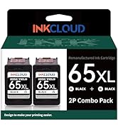INKCLOUD Compatible Ink Cartridge Replacement for HP Ink 65 65XLBlack Ink Cartridges for HP 3772 ...