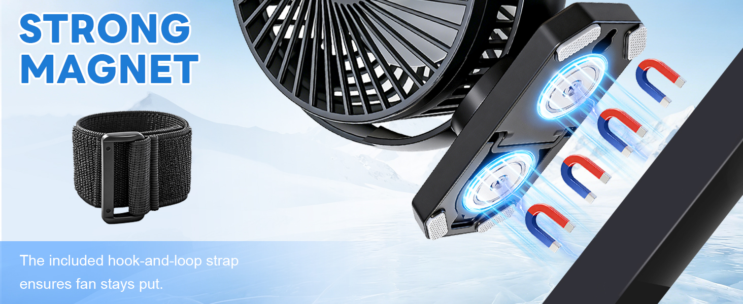 golf cart fan portable fan rechargeable magnetic fan battery operated fan golf cart accessories