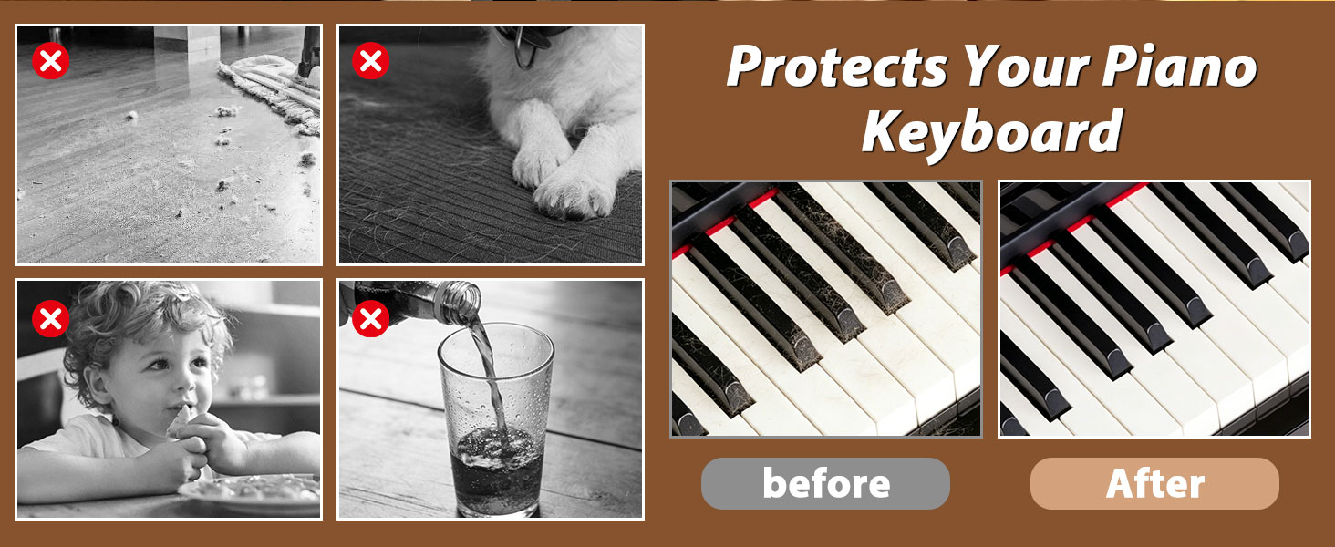 Piano Keyboard Dust Cover