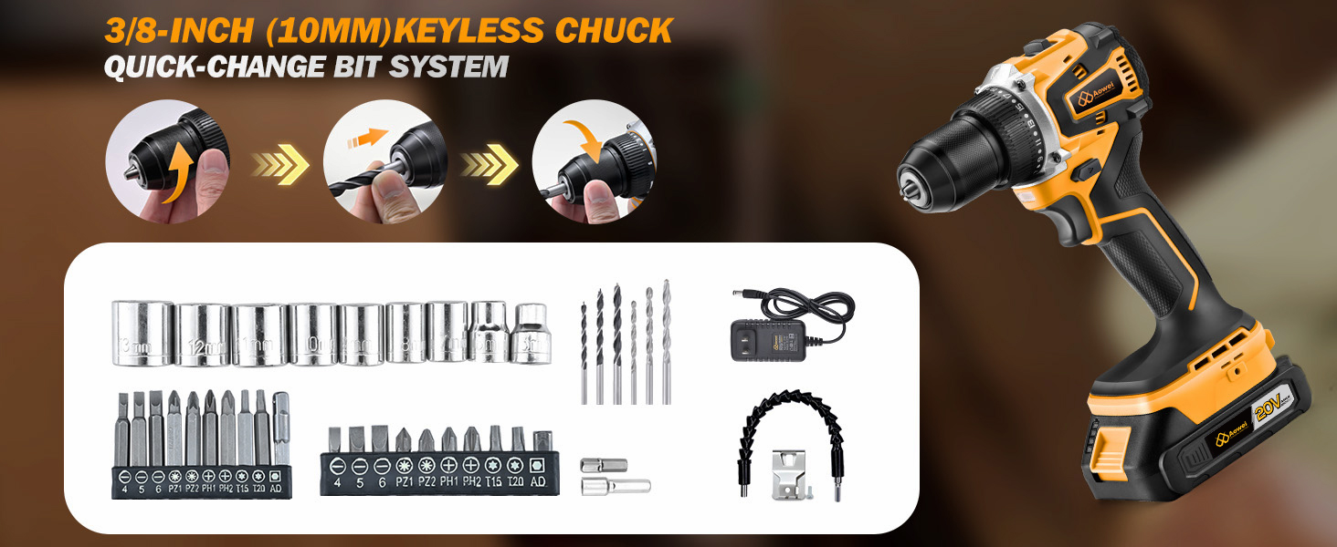 3/8-Inch Keyless Chuck