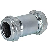 Eastman 4-5/8 Inch Long Pattern Compression Coupling, 1-1/4 Inch IPS, Galvanized Steel, 20568