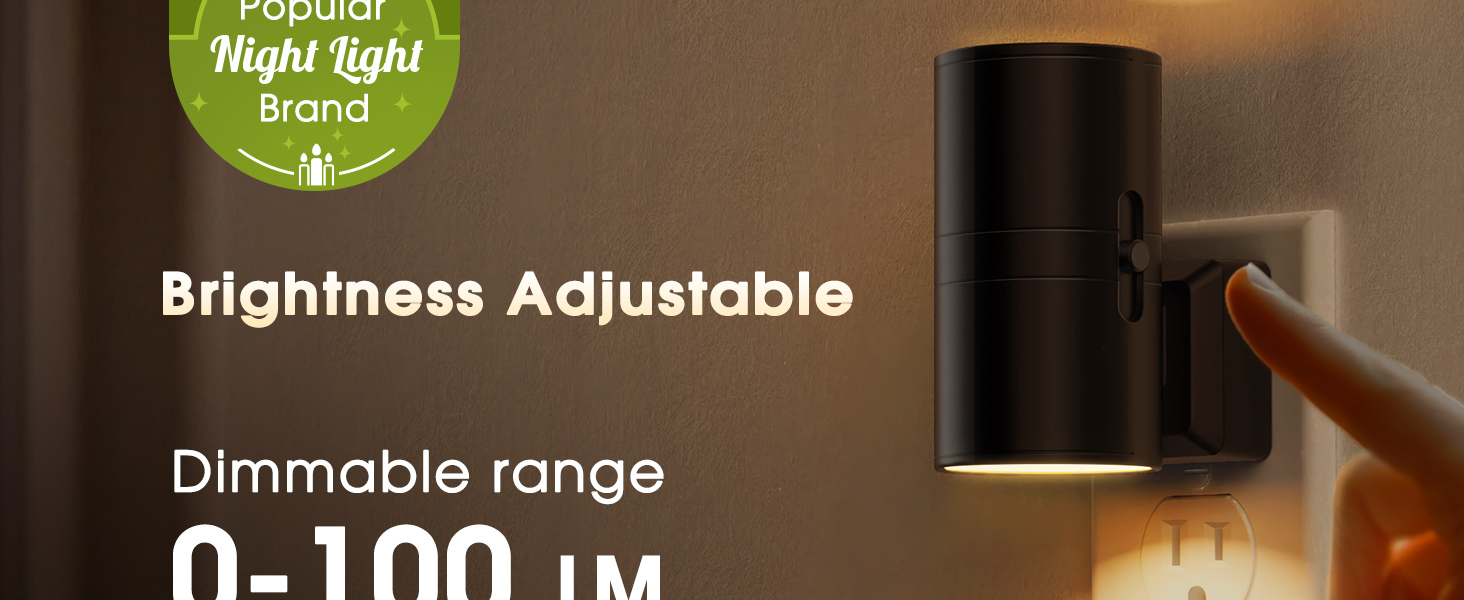 warm white night lights dimmable adjustable brightness 